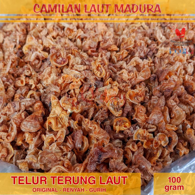 Jual Telur Terung Laut Renyah Gurih 100 Gram Siap Makan Asli Alami Camilan Laut Madura Qday 2700