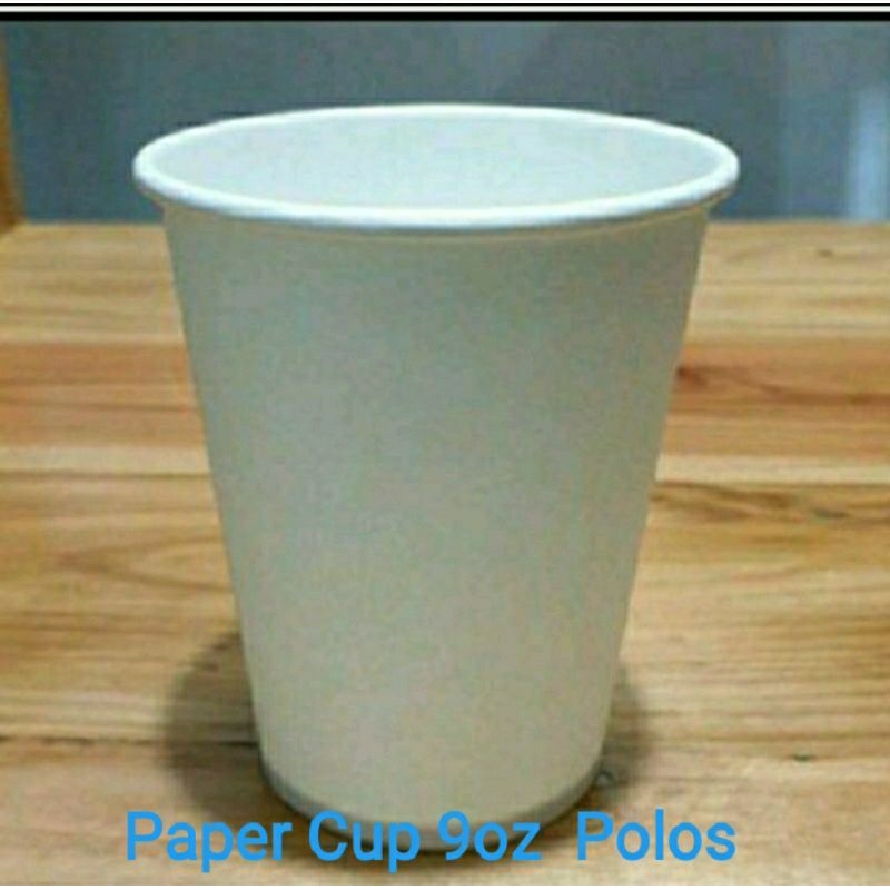 Jual PAPER CUP 9 OZ POLOS Gelas Kertas Kopi Tahan Panas 220ml | Shopee ...