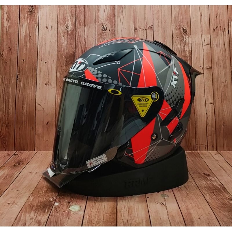 Jual Kyt Galaxy Flat R Matrix Red Paket Ganteng Visor Iridium Helm