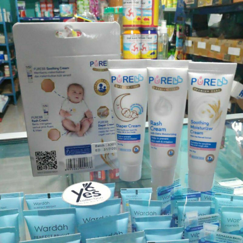 Jual Pure Premium Care Paket isi 3 Diaper Rash Soothing Moisturizer