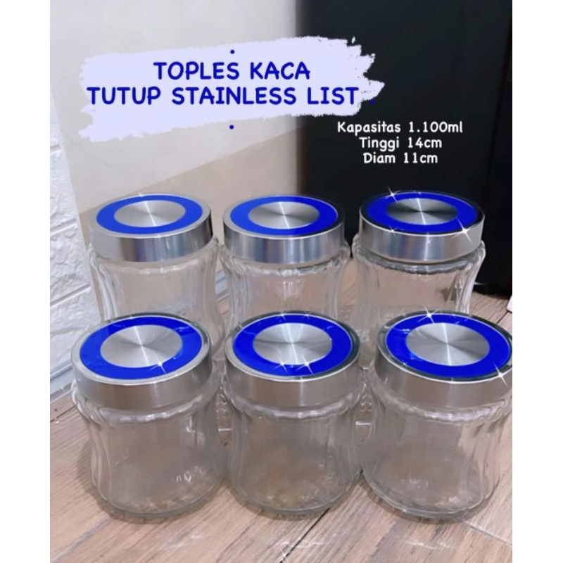 Jual Toples Kaca Tutup Stainless List Harga Satuan Toples Hari Raya