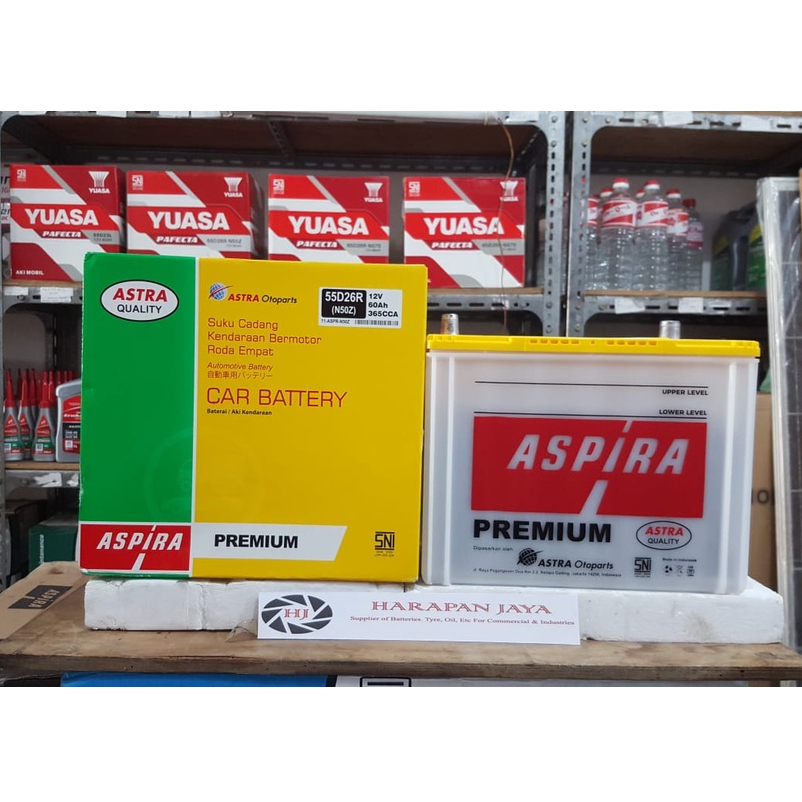 Jual AKI MOBIL ASPIRA N50Z (60 AH) BASAH | Shopee Indonesia