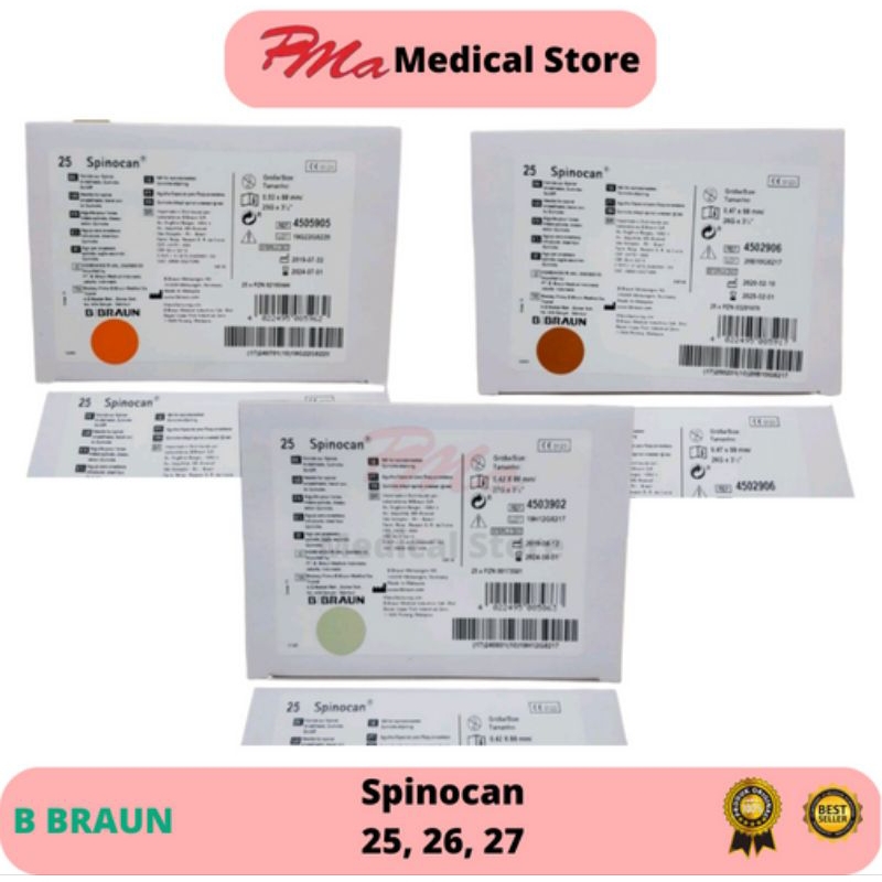 Jual Spinocan B Braun No 25, 26, 27 G Harga / Box | Shopee Indonesia