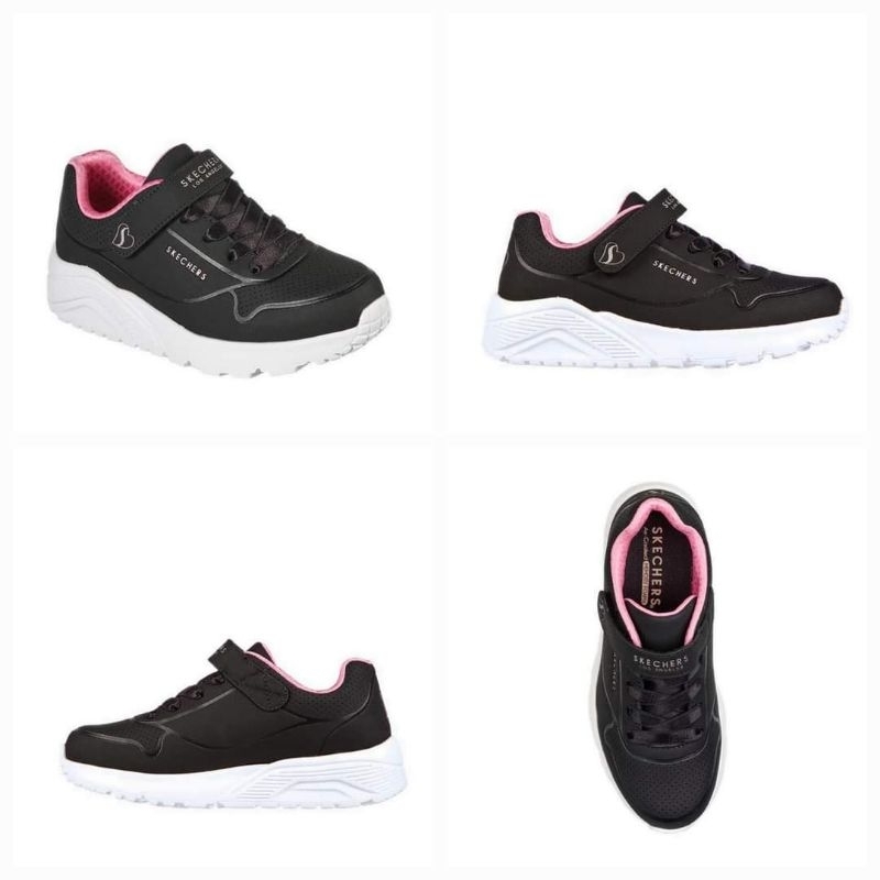 Jual 100% Original Sneaker SKECHERS UNO LITE Girls Grade School Black ...