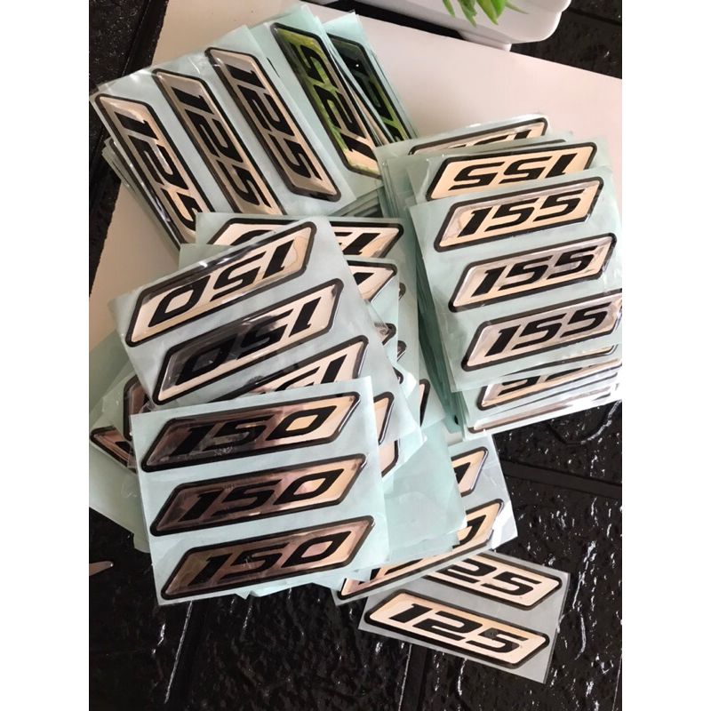 Jual Sticker emblem cc motor 3D stiker 125 150 155 | Shopee Indonesia
