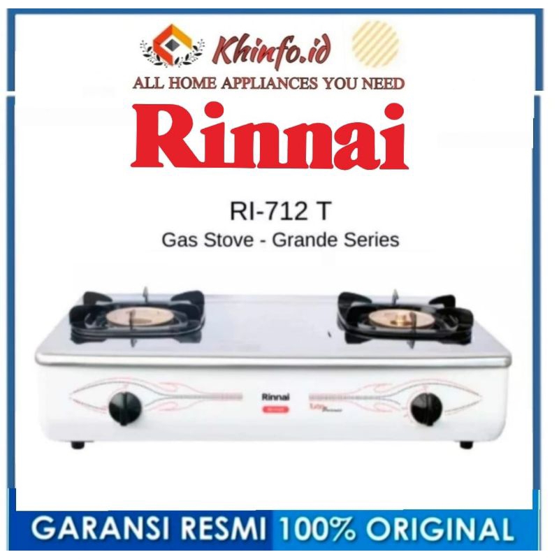 Jual Rinnai Kompor Gas 2 Tungku Schott GLASS RI - 712 GA(B)/712GA(W)RI ...