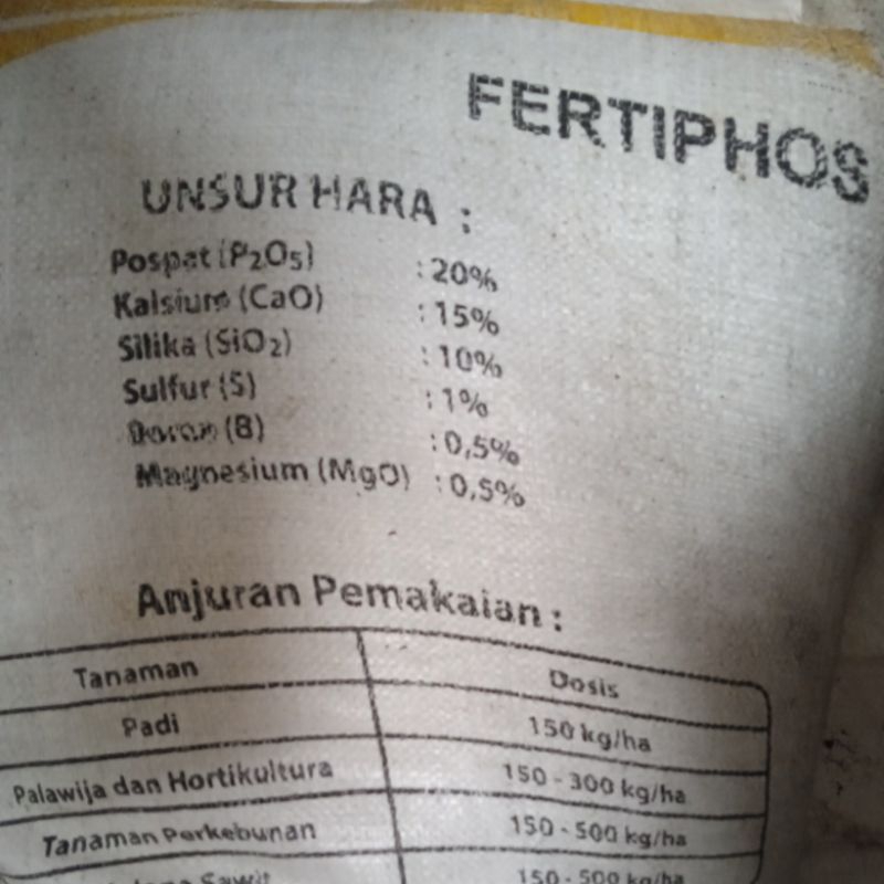 Jual pupuk pospat FERTIPHOS, kemasan repacking 1 kg | Shopee Indonesia