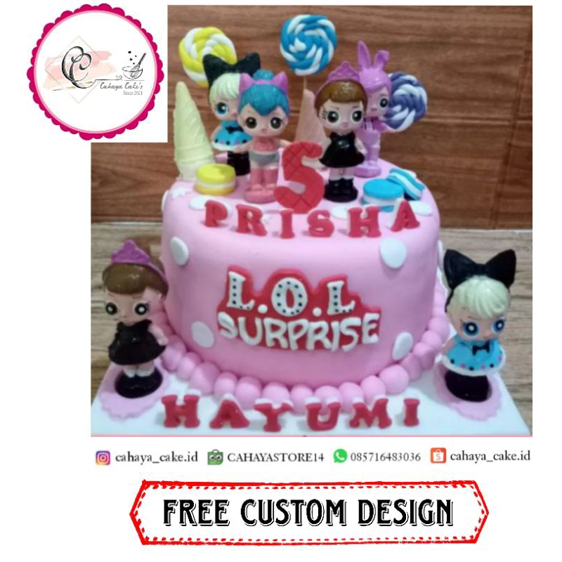 Jual Kue Ulang Tahun LOL Surprise / Kue Ultah LOL / Cake Tart LOL