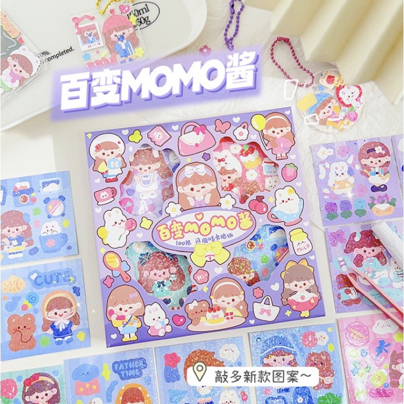 Jual Sticker Glitter Set Diary Book Aesthetic Sticker Deco 100Lembar ...