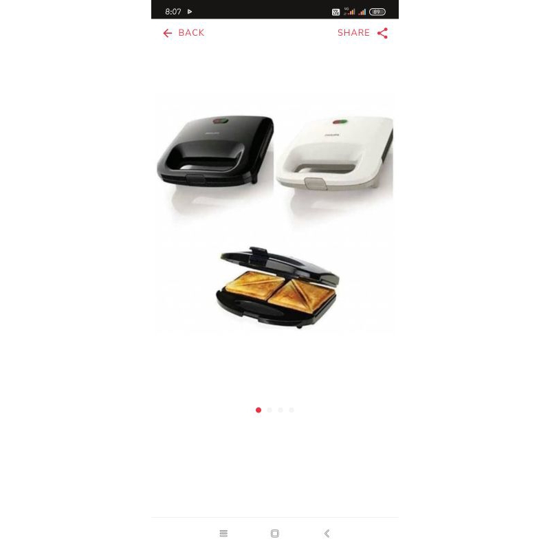 Jual sandwich Toaster Philips pemanggang roti | Shopee Indonesia