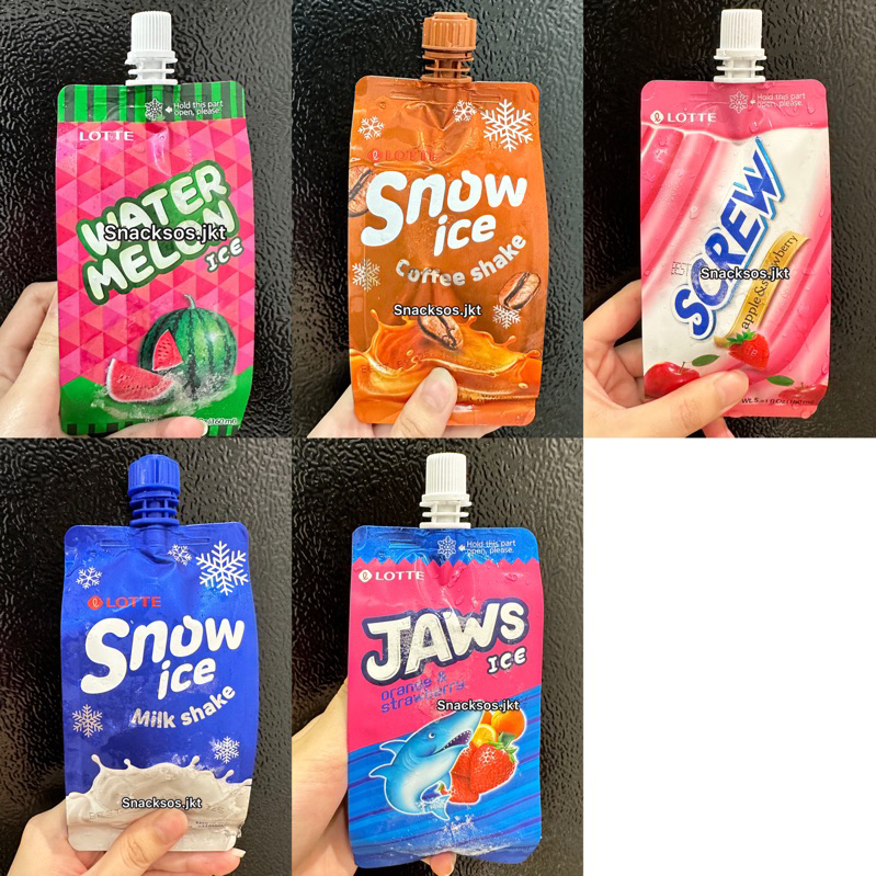 Jual LOTTE JAWS ICE ORANGE STRAWBERRY / LOTTE WATERMELON / LOTTE SCREW