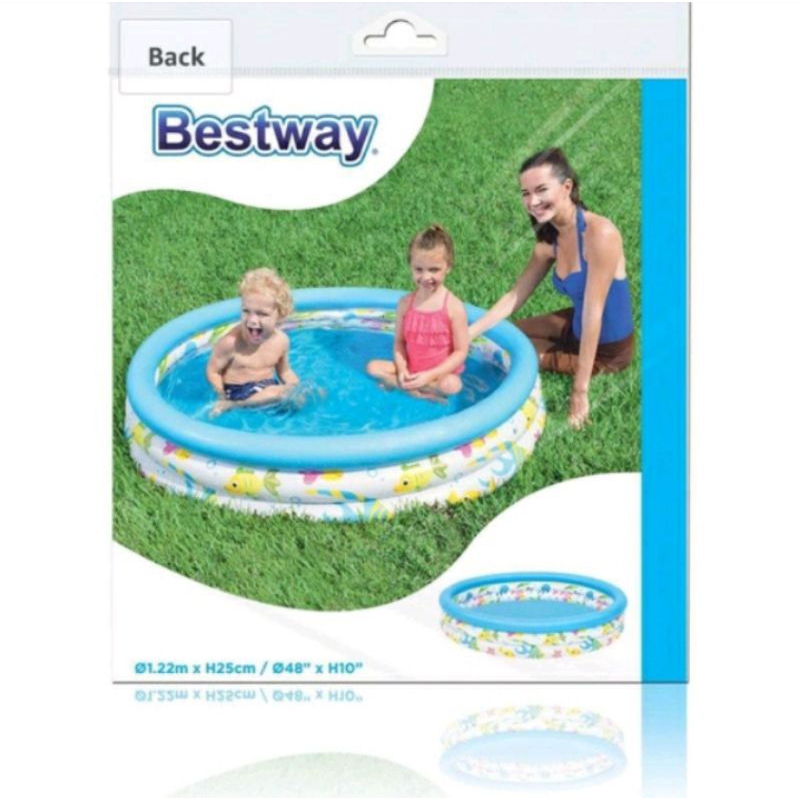 Jual Bestway 51009 Kolam Tiup Anak Motif Ikan 122cm | Shopee Indonesia