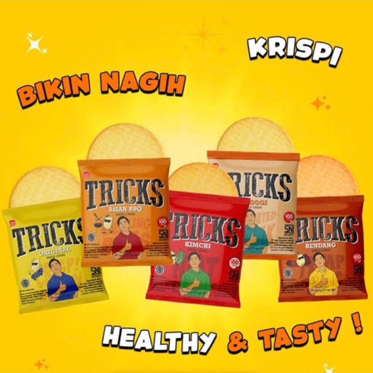 Jual ( HOKKY ) TRICKS Biskuit Kentang Potato Baked Chips 10 x 20gr ...