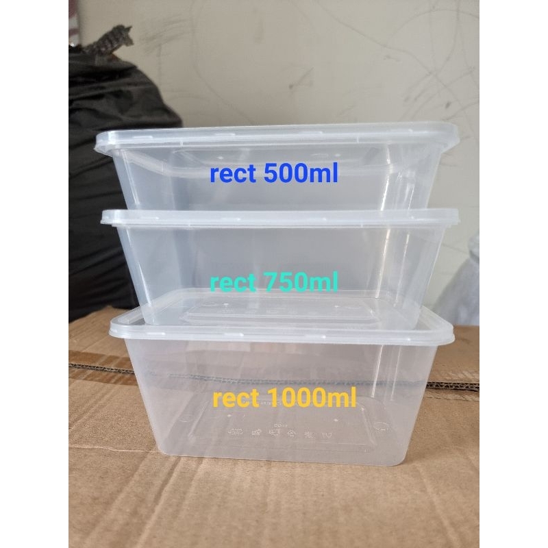 Jual Kotak Makan Plastik Thinwall Food Container Persegi Panjang