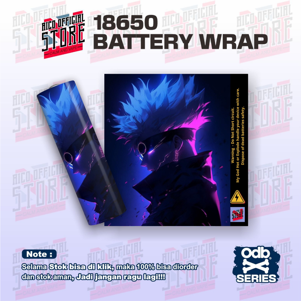 Jual WrapSkin [2pcs] Pelindung Baterai Wrap 18650 Anime Jujutsu Kaisen ...