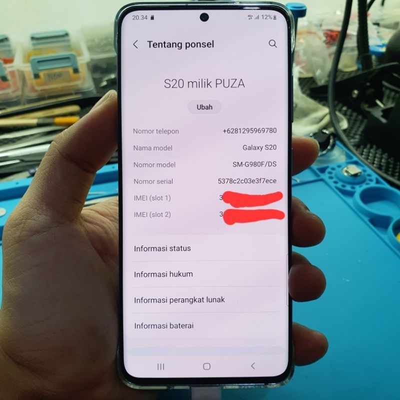 Jual MESIN Samsung S20 / SM-G980F/DS NORMAL TESTED BERGARANSI 8/128 ...