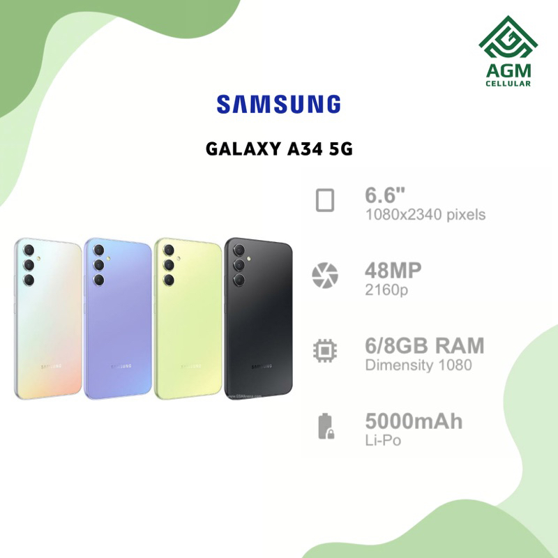 Jual HANDPHONE SAMSUNG GALAXY A34 5G RAM 8GB/256GB (Awesome Graphite ...