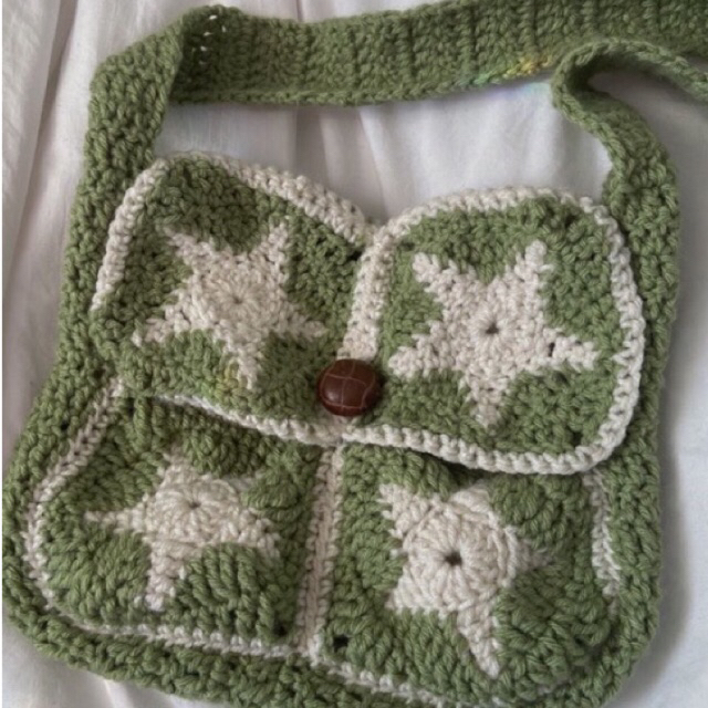 Jual Crochet Star Messenger Bag/ Tas Rajut Bintang 100 Handmade Shopee Indonesia
