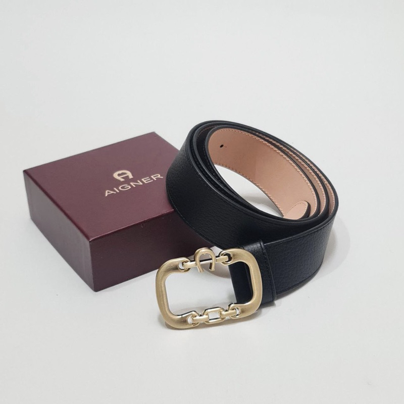 AIGNER 127133 CELIA WOMAN BELT BLACK GHW 4x116