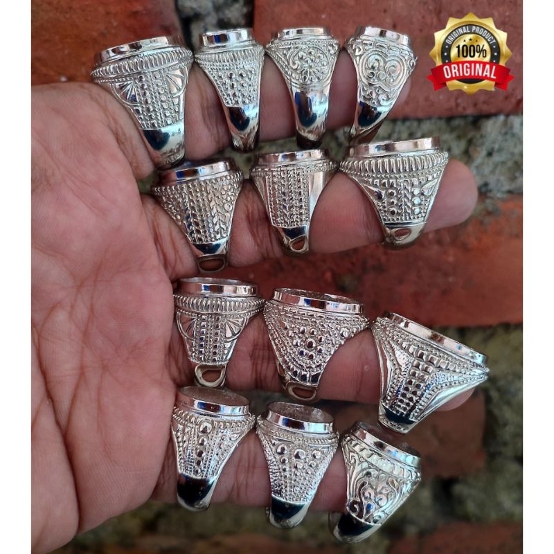 Jual Grosir Cincin Ring Emban Alpaka Super Tanam atau Kuku gigian