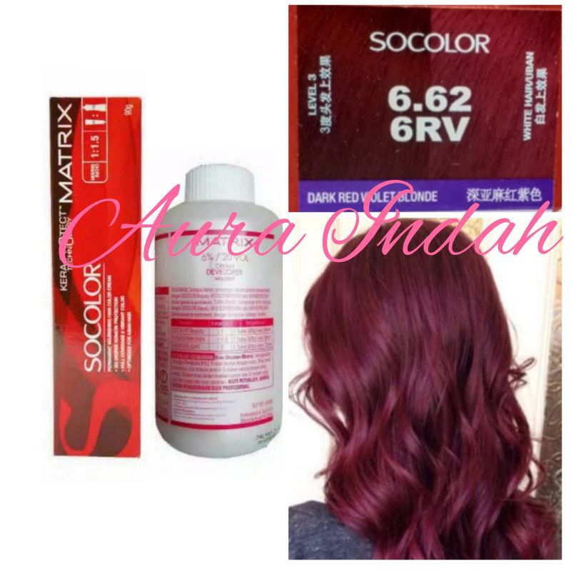 Jual MATRIX SOCOLOR NO. 6.62 / 6RV DARK RED VIOLET BLONDE DAN OXYDANT ...