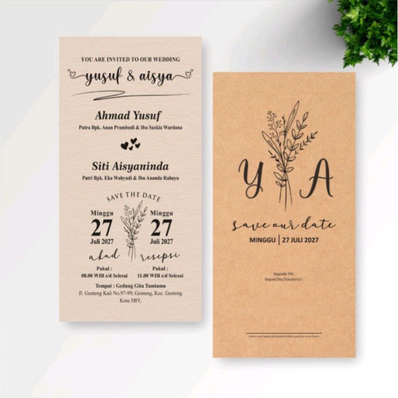 Jual UNDANGAN GOPEK / UNDANGAN MURAH BANDUNG / UNDANGAN RUSTIC ...