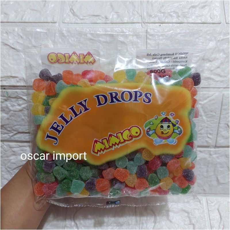 Jual Jelly Drops Mimico Waisun Jeli Aneka rasa buah halal 500g Shopee
