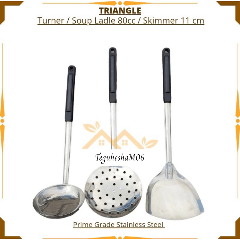 Jual Sodet Irus Saringan Gorengan Triangle Turner / Triangle Soup Ladle ...