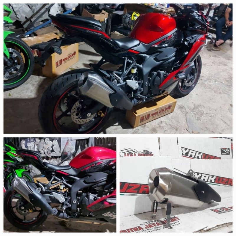 Jual knalpot custom standar racing zx25r new 2023 slip on pnp | Shopee ...