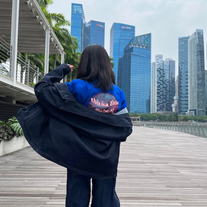 Jual Praedae Studio - electric blue oversized t-shirt - hella | Shopee ...