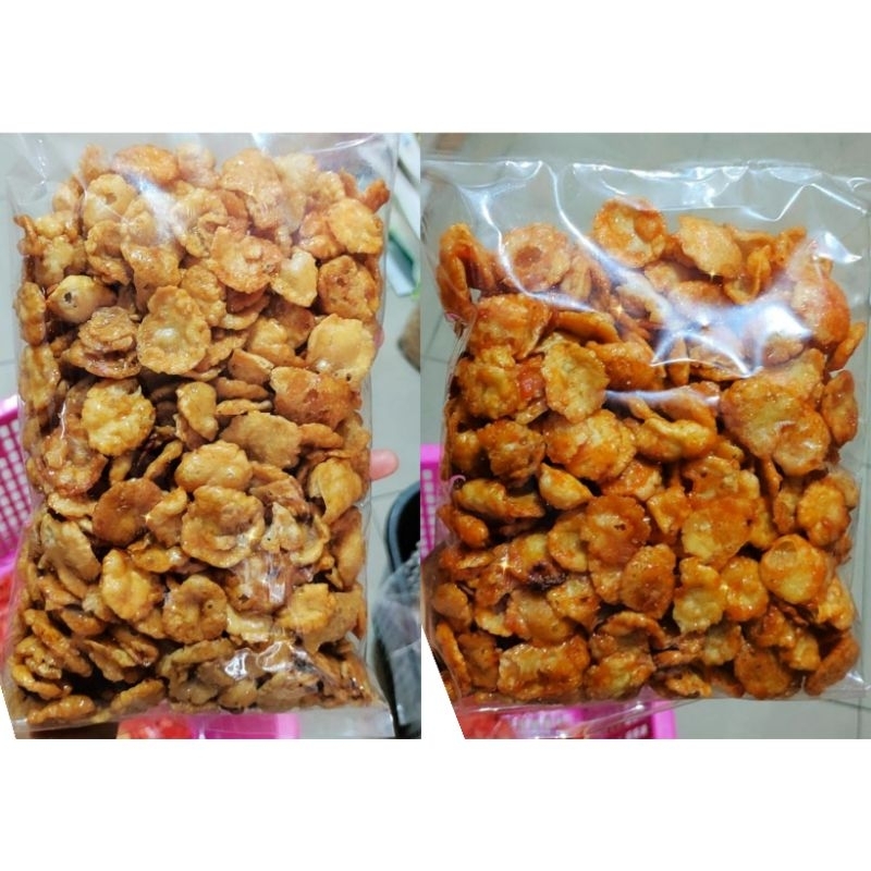 Jual Emping Pedas Manis / Emping Pedas / Keripik Emping Manis / Kerupuk ...