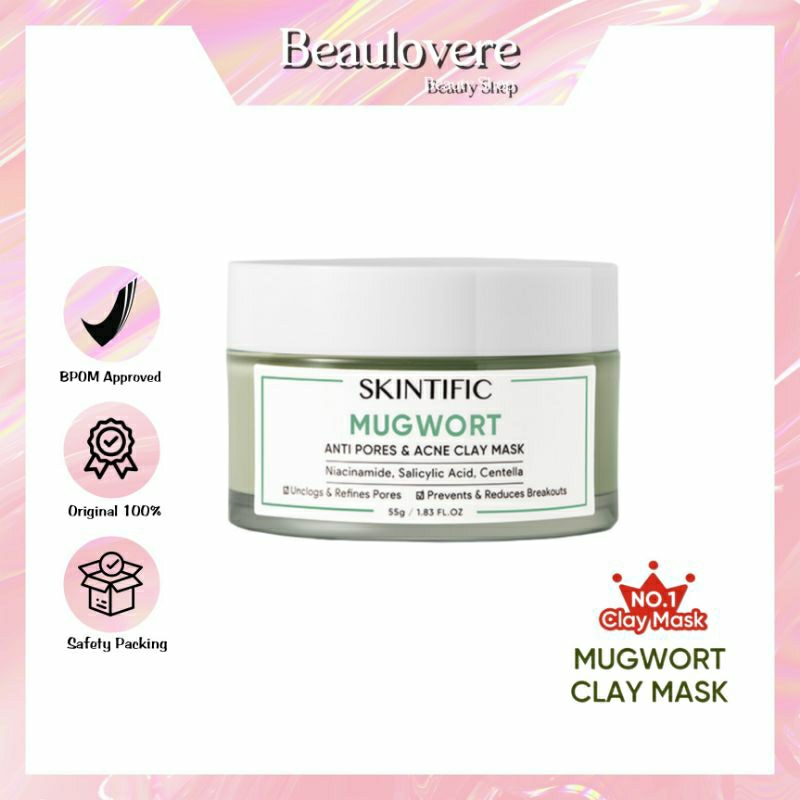 Jual Ready Stock Skintific Mugwort Anti Pores Acne Clay Mask Gr Shopee Indonesia