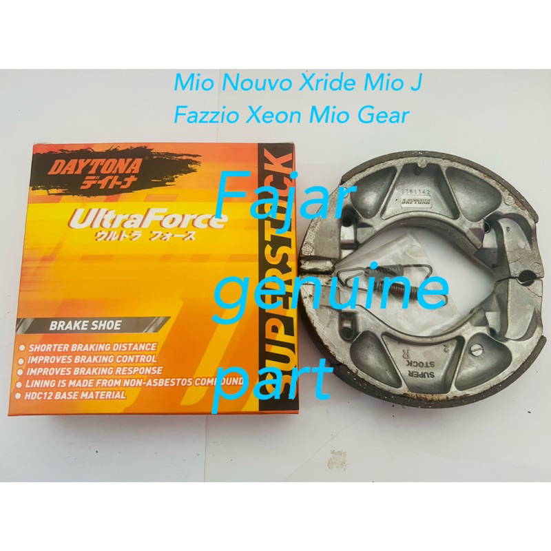 Jual Kampas rem belakang Daytona pirodo Brake shoe Mio Xride Mio J ...