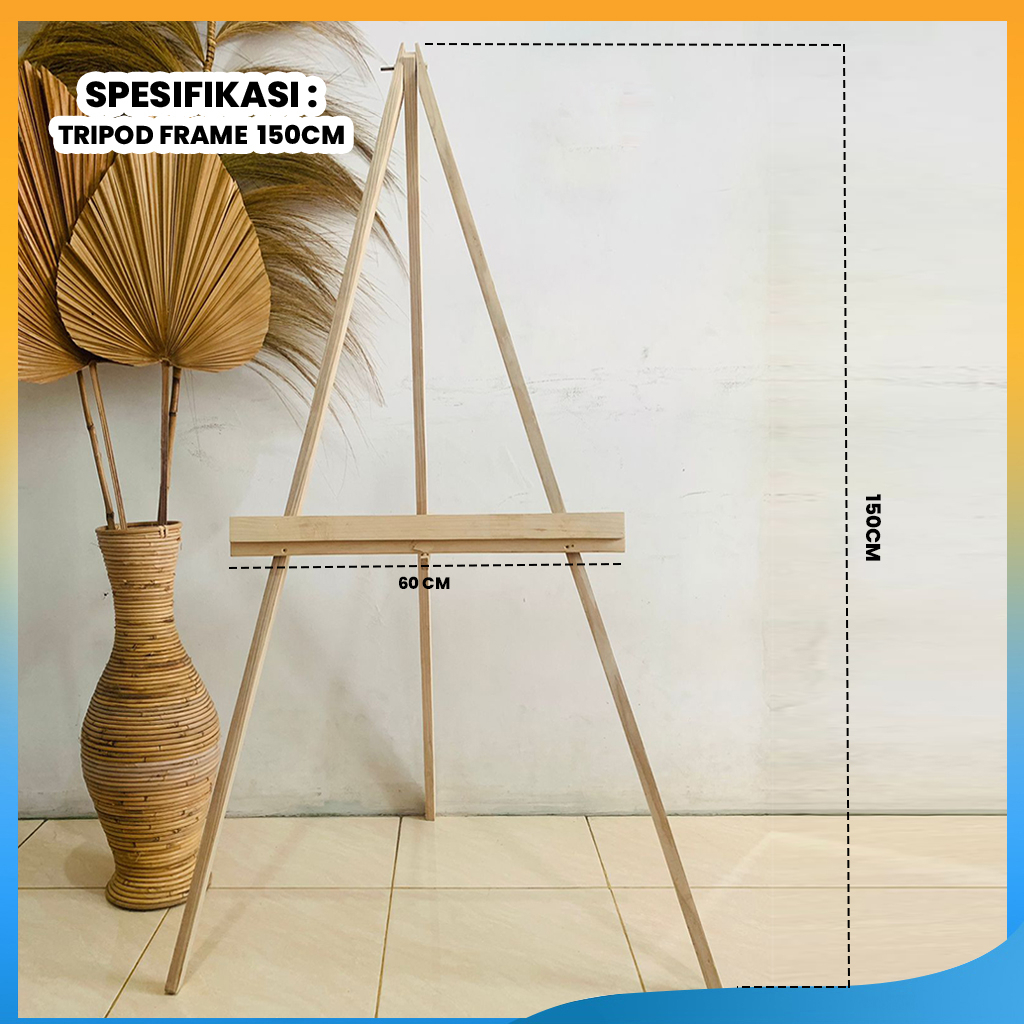 Jual Easel Standing Frame Kayu Wooden Board Besar Stand Lukis Kayu Jati ...