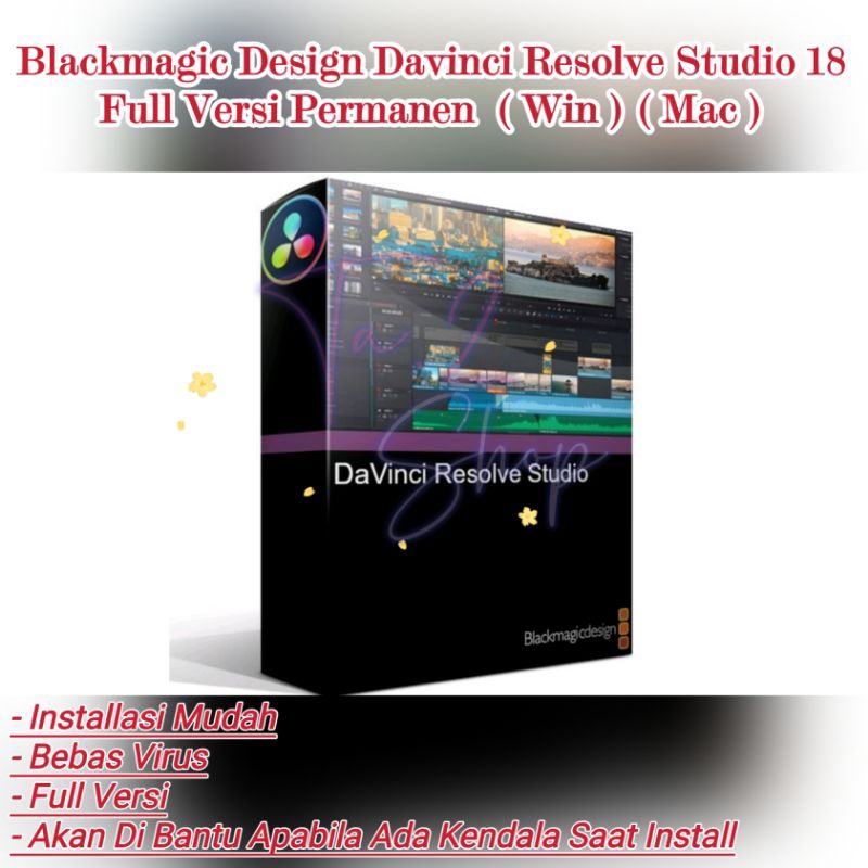 Jual Blackmagic Design Davinci Resolve Studio 18 Full Versi Permanen ...