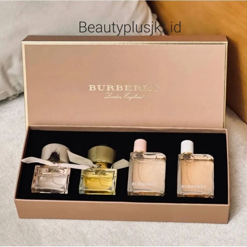 Jual BURBERRY GIFT SET 4 IN 1 ORIGINAL EROPA PARFUM WANITA TAHAN LAMA ...