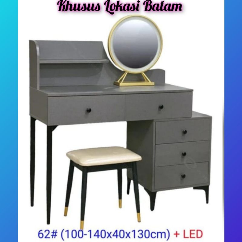 Jual Meja rias Led 62# UK.100-140x40x130cm/meja make-up ( KHUSUS LOKASI ...