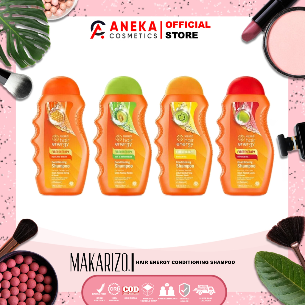 Jual Makarizo Hair Energy Fibertherapy Conditioning Shampoo 170 Ml Aloe And Melon Kiwi Olive 