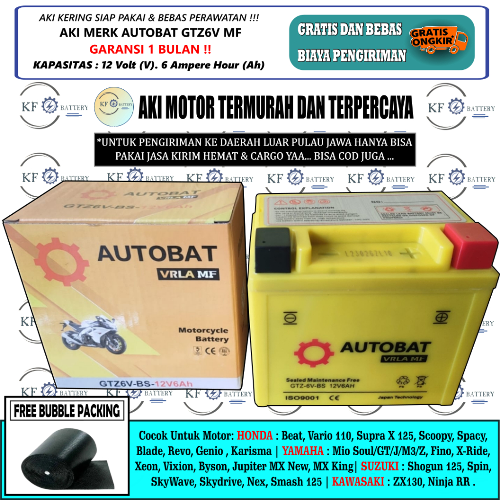 Jual Aki Motor Vario 125 Techno FI CW CBS, Vario 150, CB 150R, Scoopy