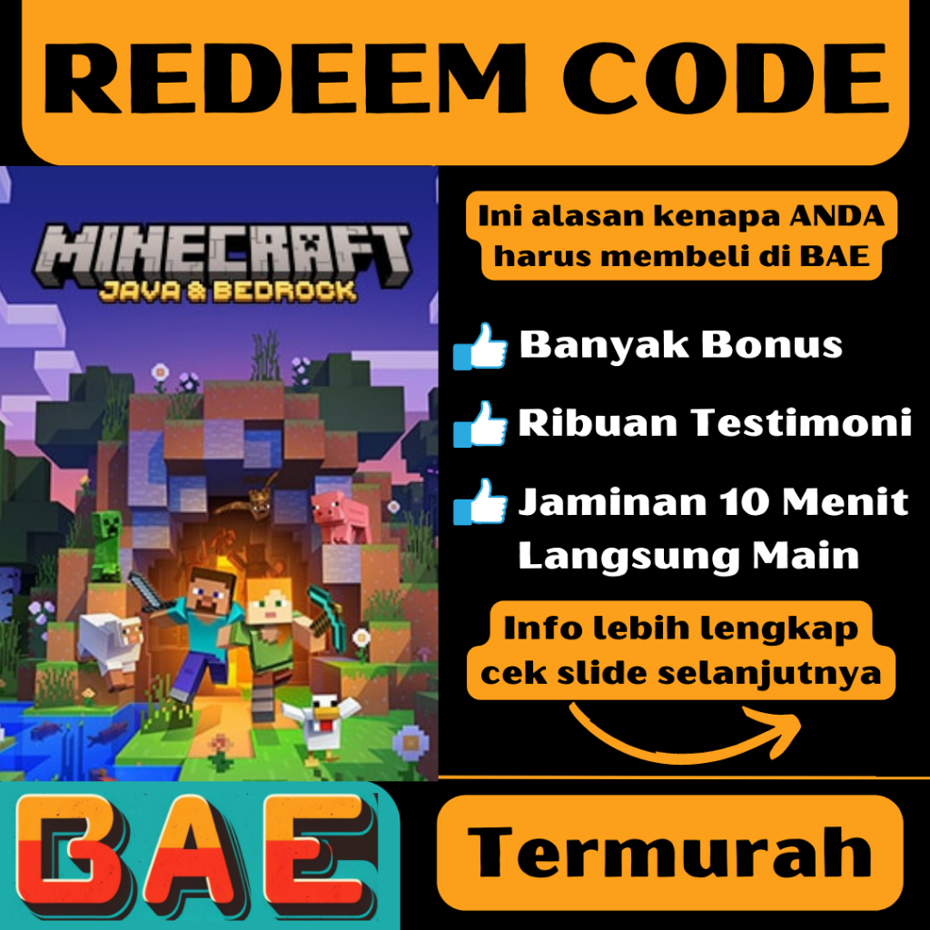Jual Minecraft Java & Bedrock for PC Original Redeem Code | Shopee ...