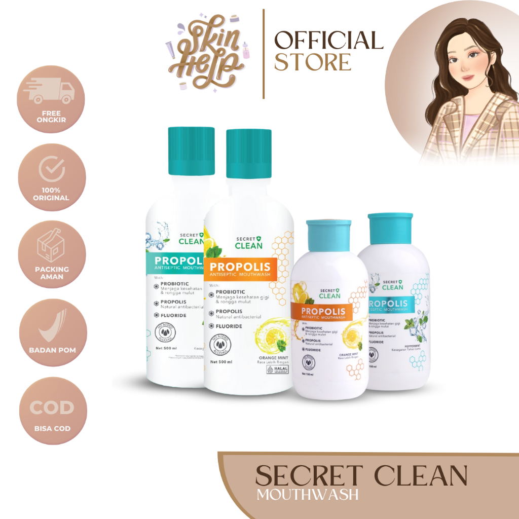 Jual Secret Clean Propolis Antiseptic Mouthwash 150ml Shopee Indonesia