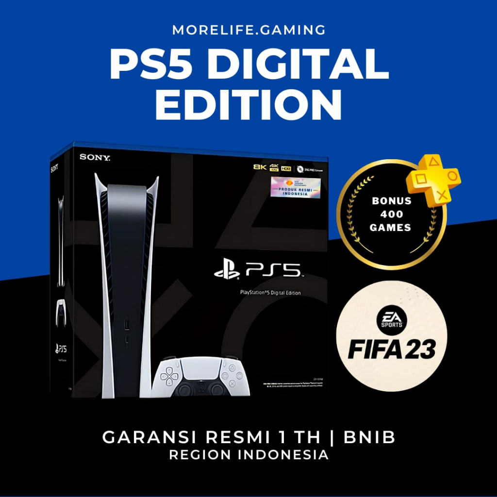 Jual PS5 Digital Edition, Garansi resmi Indonesia, Bonus 400 Games