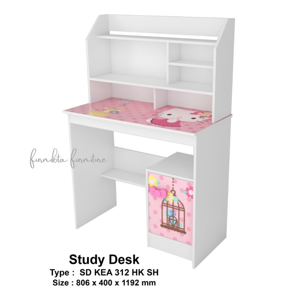 Jual MEJA BELAJAR ANAK KARAKTER HELLO KITTY KEA APANEL FURNITURE ...