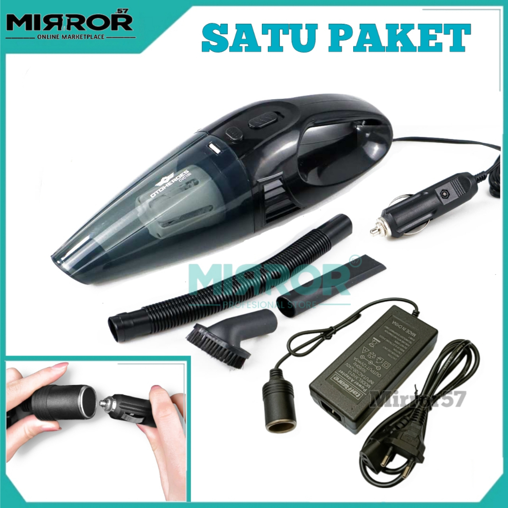 Jual Satu Paket Vacuum Cleaner Mobil Portable Penyedot Debu Mobil