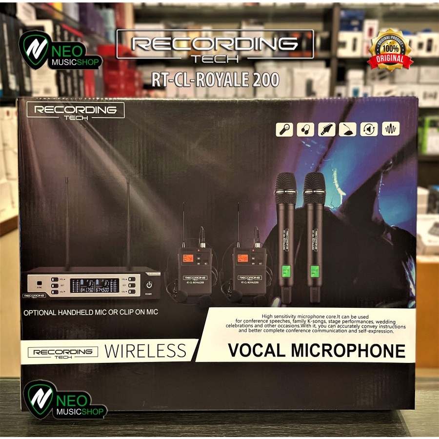 Jual Recording Tech RT CL ROYALE 200 Royale200 2 Mic Wireless Clip on ...