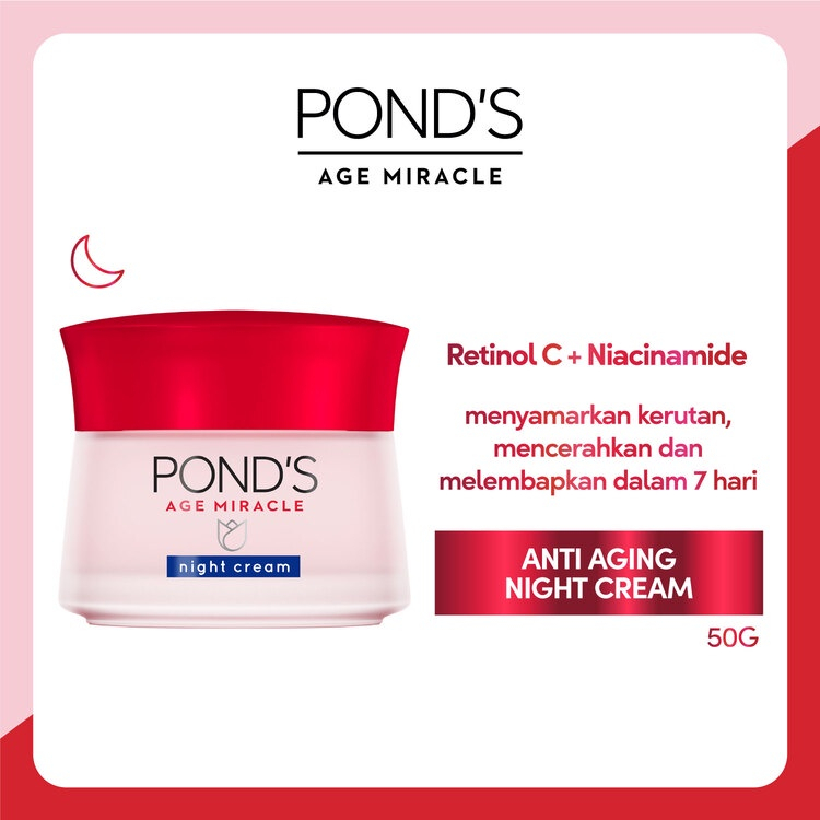 Jual PONDS Age Miracle Ultimate Youthful Glow Night Cream Ponds Krim Malam Krim Siang Cleanser Sabun Eye Cream Shopee Indonesia
