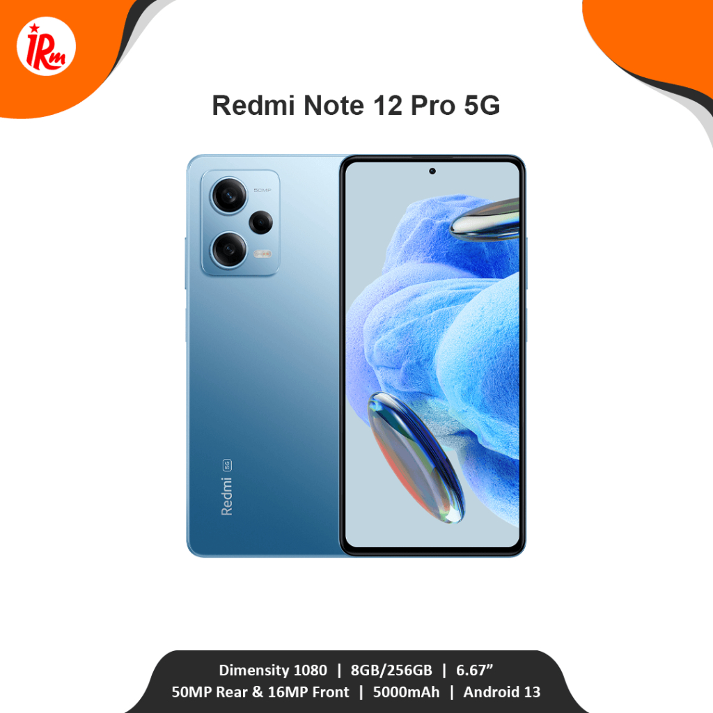 Jual Xiaomi Redmi Note 12 Pro 5G - 8GB/256GB (Black, Blue) | Shopee ...