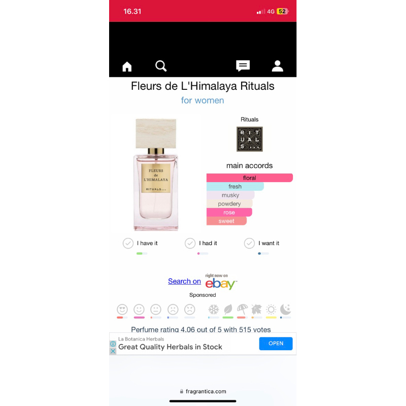 RITUALS FLEURS DE L’HIMALAYA EDP 15ml