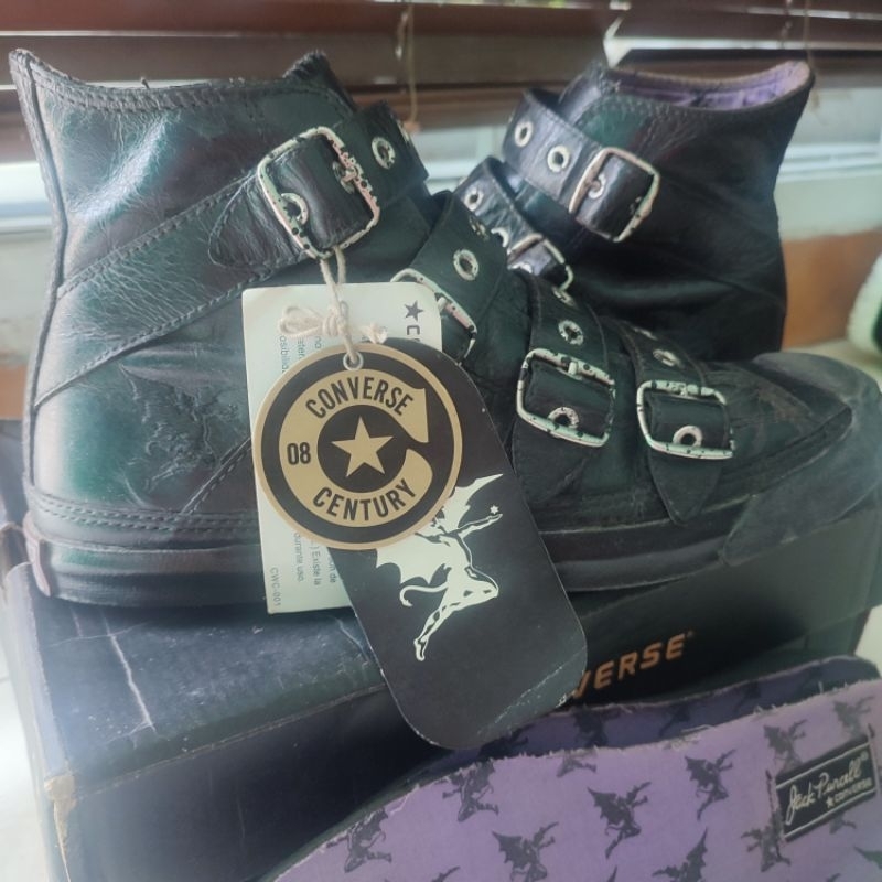 Jual Converse Jack Purcell x Black Sabbath 4V straight jacket leather BNIB New Old Stock Shopee Indonesia