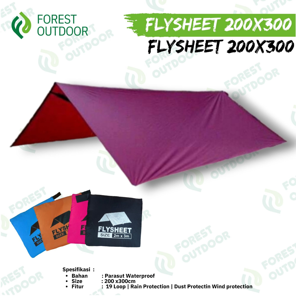 Flysheet 2x3 bivak traptent atap tenda /terpal tenda camping / atap tenda waterproof
